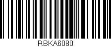 Código de barras (EAN, GTIN, SKU, ISBN): 'RBKA6080'