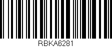 Código de barras (EAN, GTIN, SKU, ISBN): 'RBKA6281'