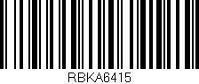 Código de barras (EAN, GTIN, SKU, ISBN): 'RBKA6415'