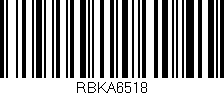Código de barras (EAN, GTIN, SKU, ISBN): 'RBKA6518'