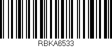 Código de barras (EAN, GTIN, SKU, ISBN): 'RBKA6533'