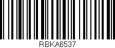 Código de barras (EAN, GTIN, SKU, ISBN): 'RBKA6537'