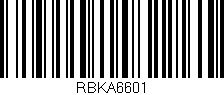 Código de barras (EAN, GTIN, SKU, ISBN): 'RBKA6601'