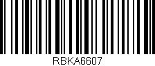 Código de barras (EAN, GTIN, SKU, ISBN): 'RBKA6607'