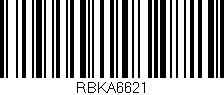 Código de barras (EAN, GTIN, SKU, ISBN): 'RBKA6621'