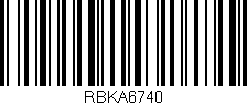 Código de barras (EAN, GTIN, SKU, ISBN): 'RBKA6740'