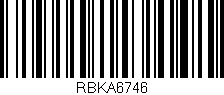 Código de barras (EAN, GTIN, SKU, ISBN): 'RBKA6746'