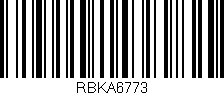 Código de barras (EAN, GTIN, SKU, ISBN): 'RBKA6773'