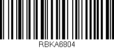 Código de barras (EAN, GTIN, SKU, ISBN): 'RBKA6804'