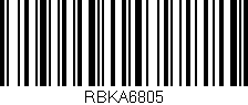 Código de barras (EAN, GTIN, SKU, ISBN): 'RBKA6805'