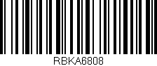 Código de barras (EAN, GTIN, SKU, ISBN): 'RBKA6808'