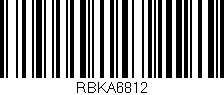 Código de barras (EAN, GTIN, SKU, ISBN): 'RBKA6812'