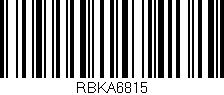 Código de barras (EAN, GTIN, SKU, ISBN): 'RBKA6815'