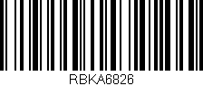 Código de barras (EAN, GTIN, SKU, ISBN): 'RBKA6826'