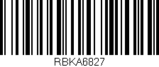 Código de barras (EAN, GTIN, SKU, ISBN): 'RBKA6827'