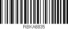 Código de barras (EAN, GTIN, SKU, ISBN): 'RBKA6835'