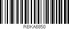 Código de barras (EAN, GTIN, SKU, ISBN): 'RBKA6850'