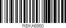Código de barras (EAN, GTIN, SKU, ISBN): 'RBKA6860'
