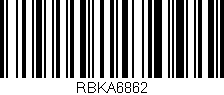 Código de barras (EAN, GTIN, SKU, ISBN): 'RBKA6862'