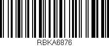 Código de barras (EAN, GTIN, SKU, ISBN): 'RBKA6876'