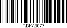 Código de barras (EAN, GTIN, SKU, ISBN): 'RBKA6877'