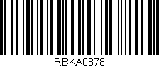 Código de barras (EAN, GTIN, SKU, ISBN): 'RBKA6878'