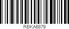 Código de barras (EAN, GTIN, SKU, ISBN): 'RBKA6879'