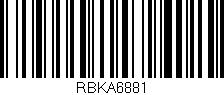 Código de barras (EAN, GTIN, SKU, ISBN): 'RBKA6881'