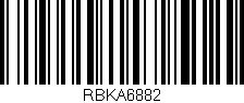 Código de barras (EAN, GTIN, SKU, ISBN): 'RBKA6882'