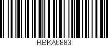 Código de barras (EAN, GTIN, SKU, ISBN): 'RBKA6883'