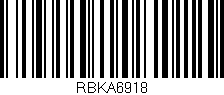 Código de barras (EAN, GTIN, SKU, ISBN): 'RBKA6918'