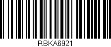 Código de barras (EAN, GTIN, SKU, ISBN): 'RBKA6921'