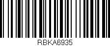 Código de barras (EAN, GTIN, SKU, ISBN): 'RBKA6935'