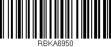 Código de barras (EAN, GTIN, SKU, ISBN): 'RBKA6950'