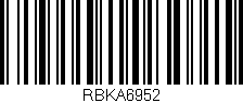 Código de barras (EAN, GTIN, SKU, ISBN): 'RBKA6952'