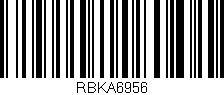 Código de barras (EAN, GTIN, SKU, ISBN): 'RBKA6956'