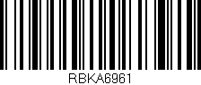 Código de barras (EAN, GTIN, SKU, ISBN): 'RBKA6961'