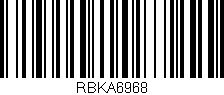 Código de barras (EAN, GTIN, SKU, ISBN): 'RBKA6968'