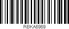 Código de barras (EAN, GTIN, SKU, ISBN): 'RBKA6969'