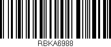 Código de barras (EAN, GTIN, SKU, ISBN): 'RBKA6988'