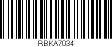 Código de barras (EAN, GTIN, SKU, ISBN): 'RBKA7034'