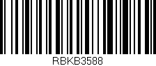 Código de barras (EAN, GTIN, SKU, ISBN): 'RBKB3588'