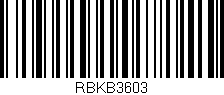 Código de barras (EAN, GTIN, SKU, ISBN): 'RBKB3603'