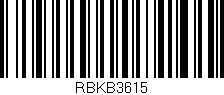 Código de barras (EAN, GTIN, SKU, ISBN): 'RBKB3615'