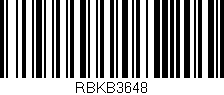 Código de barras (EAN, GTIN, SKU, ISBN): 'RBKB3648'