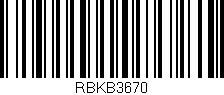 Código de barras (EAN, GTIN, SKU, ISBN): 'RBKB3670'