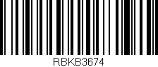 Código de barras (EAN, GTIN, SKU, ISBN): 'RBKB3674'