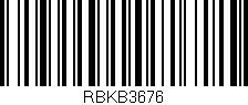 Código de barras (EAN, GTIN, SKU, ISBN): 'RBKB3676'