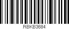 Código de barras (EAN, GTIN, SKU, ISBN): 'RBKB3684'