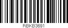 Código de barras (EAN, GTIN, SKU, ISBN): 'RBKB3691'